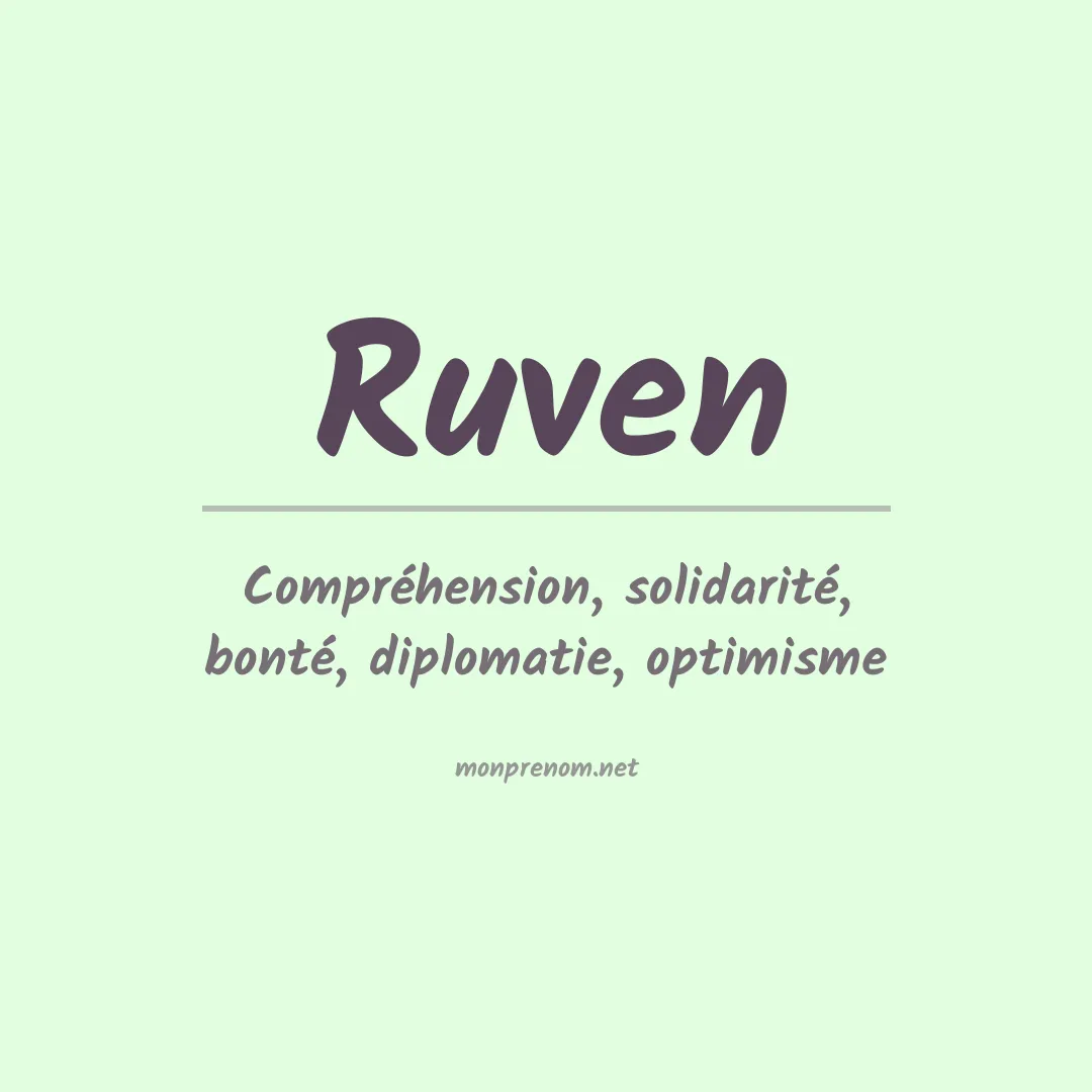 Signification du prénom Ruven