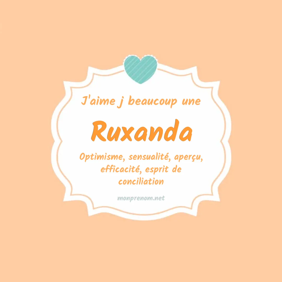 J'aime beaucoup Ruxanda