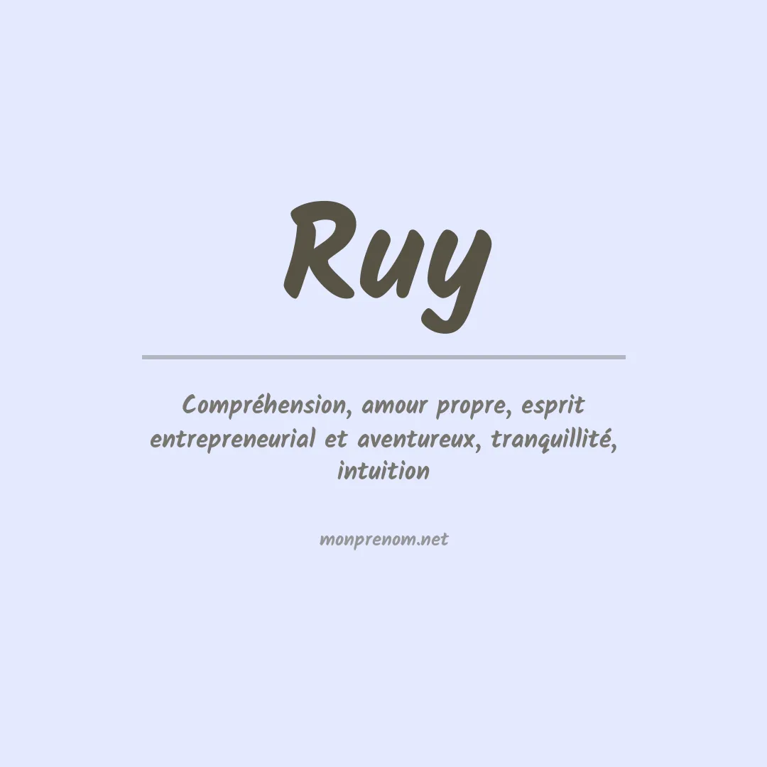 Prénom Ruy