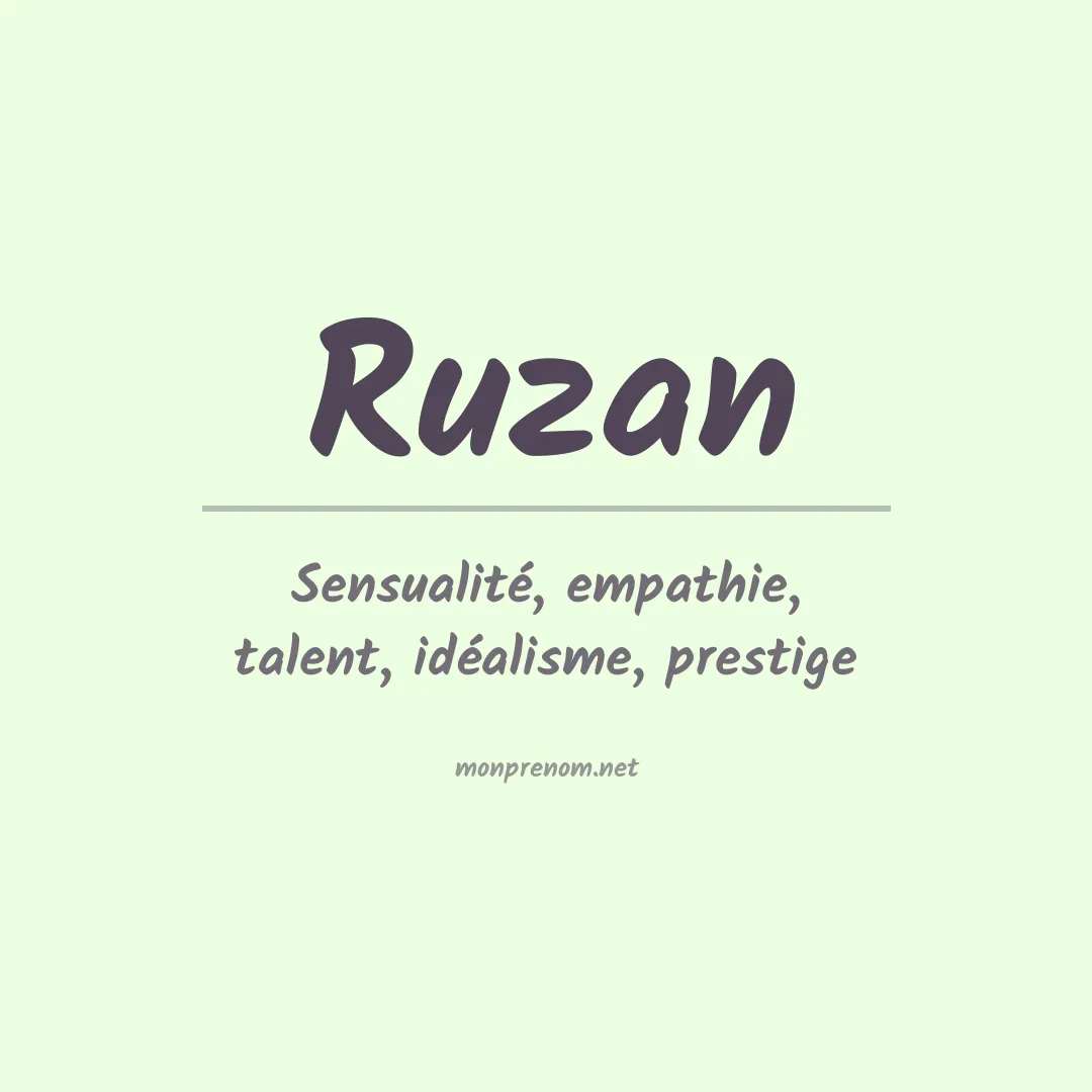 Signification du prénom Ruzan