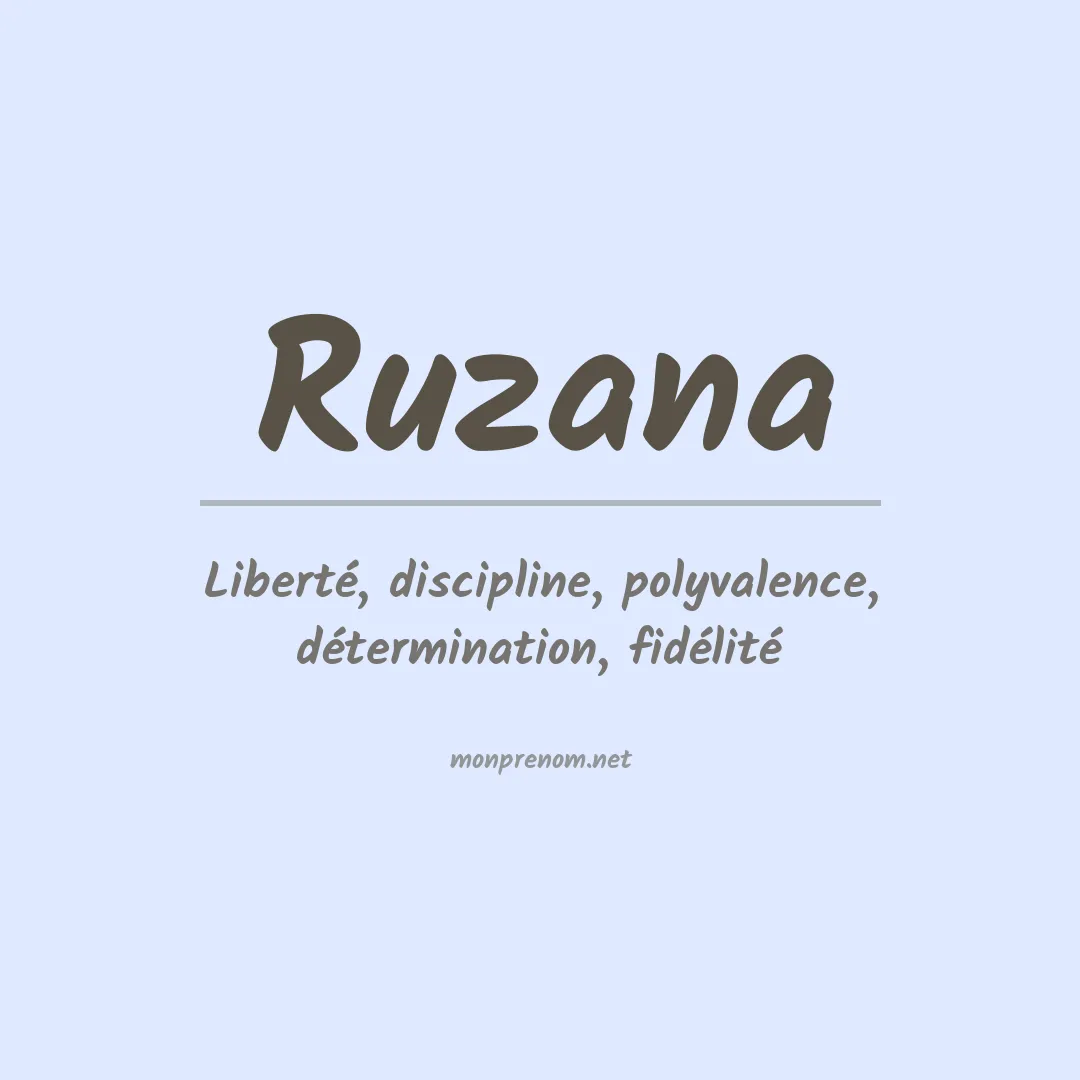 Signification du prénom Ruzana
