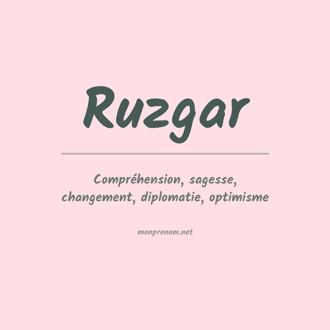 Signification du prénom Ruzgar