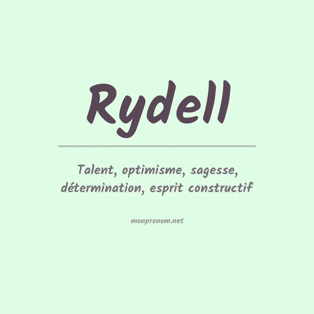 Prénom Rydell