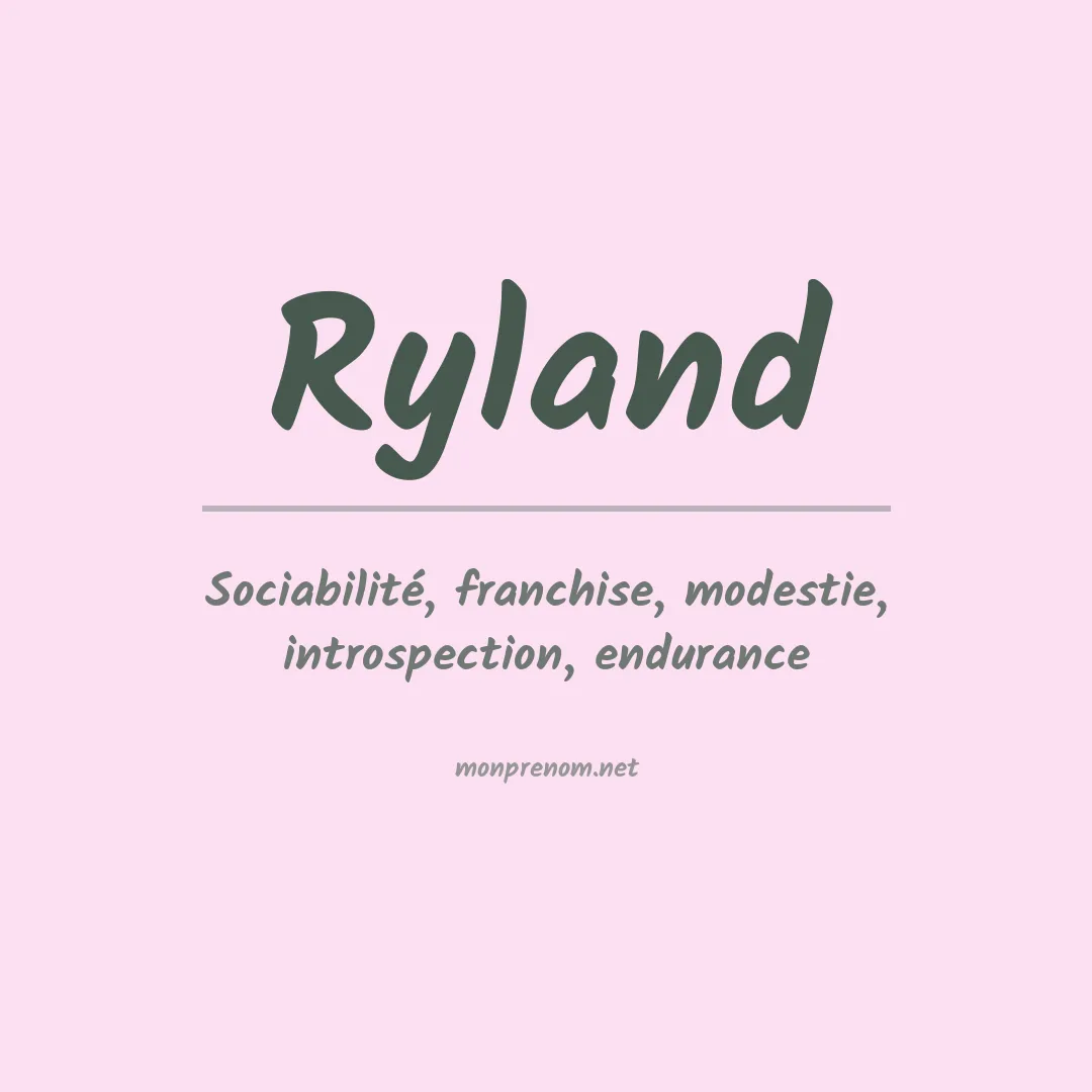 Prénom Ryland
