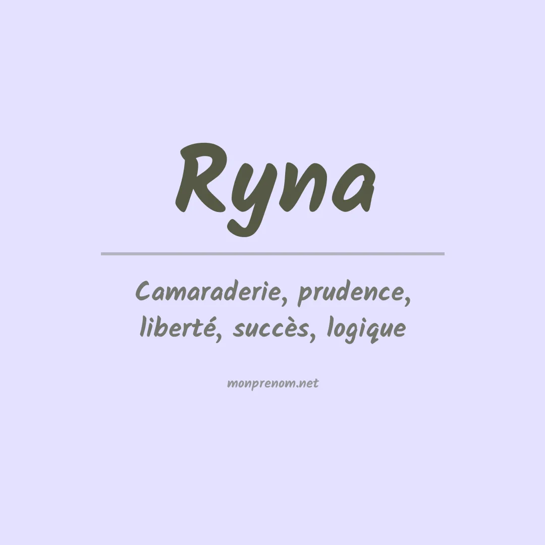 Signification du prénom Ryna
