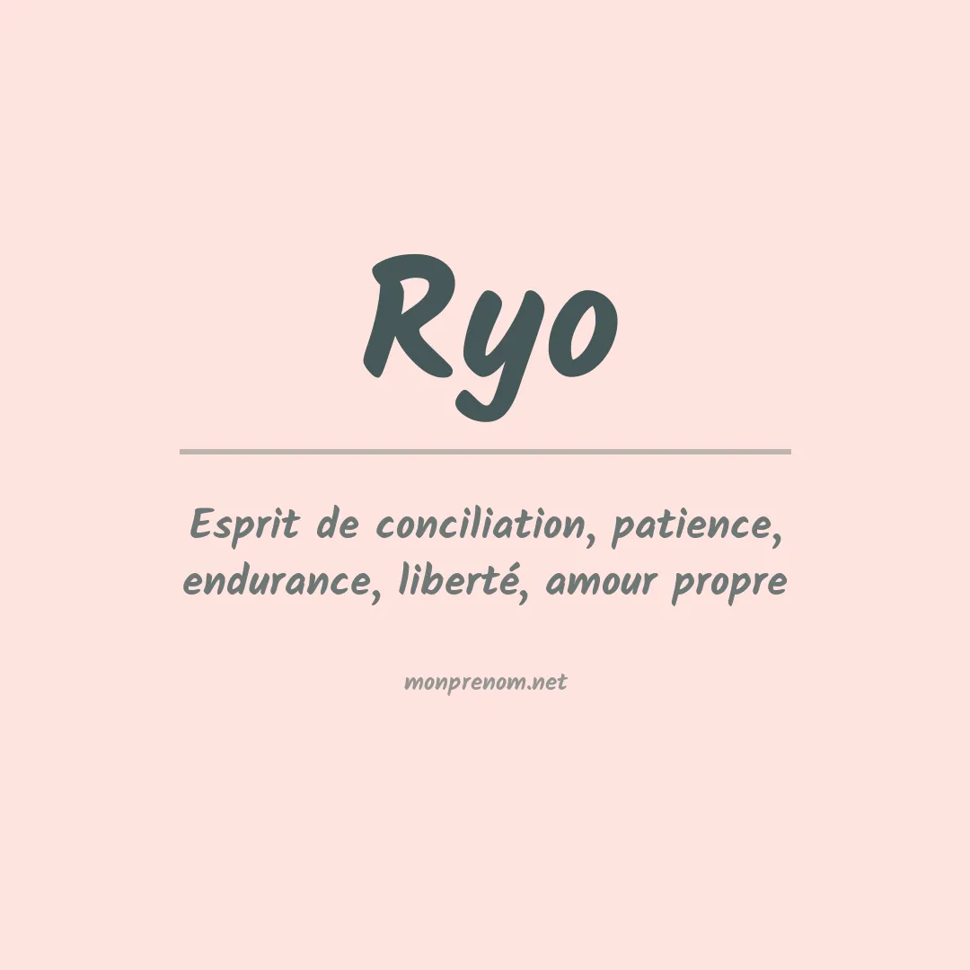 Prénom Ryo