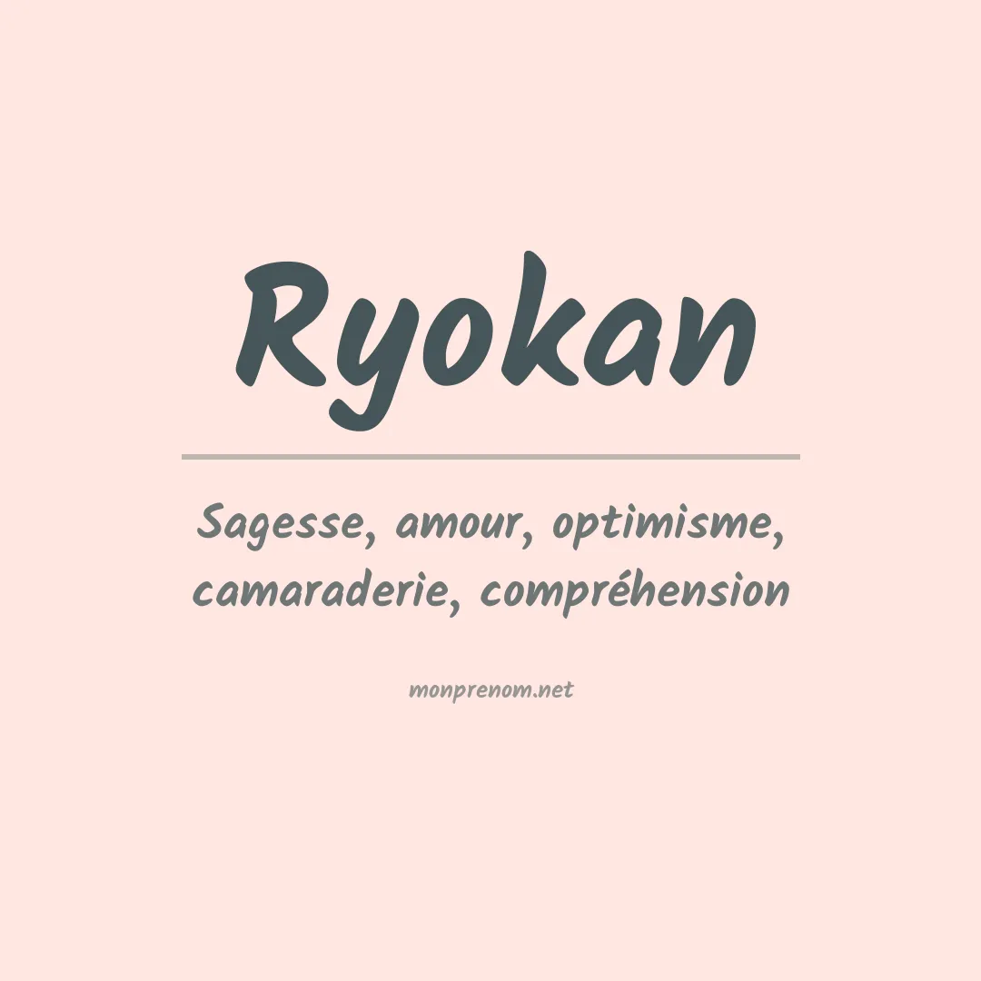 Signification du prénom Ryokan