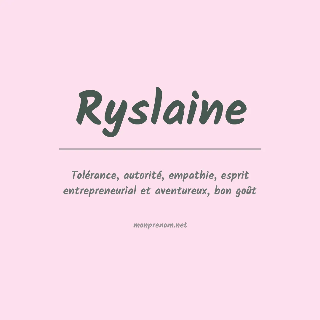 Prénom Ryslaine