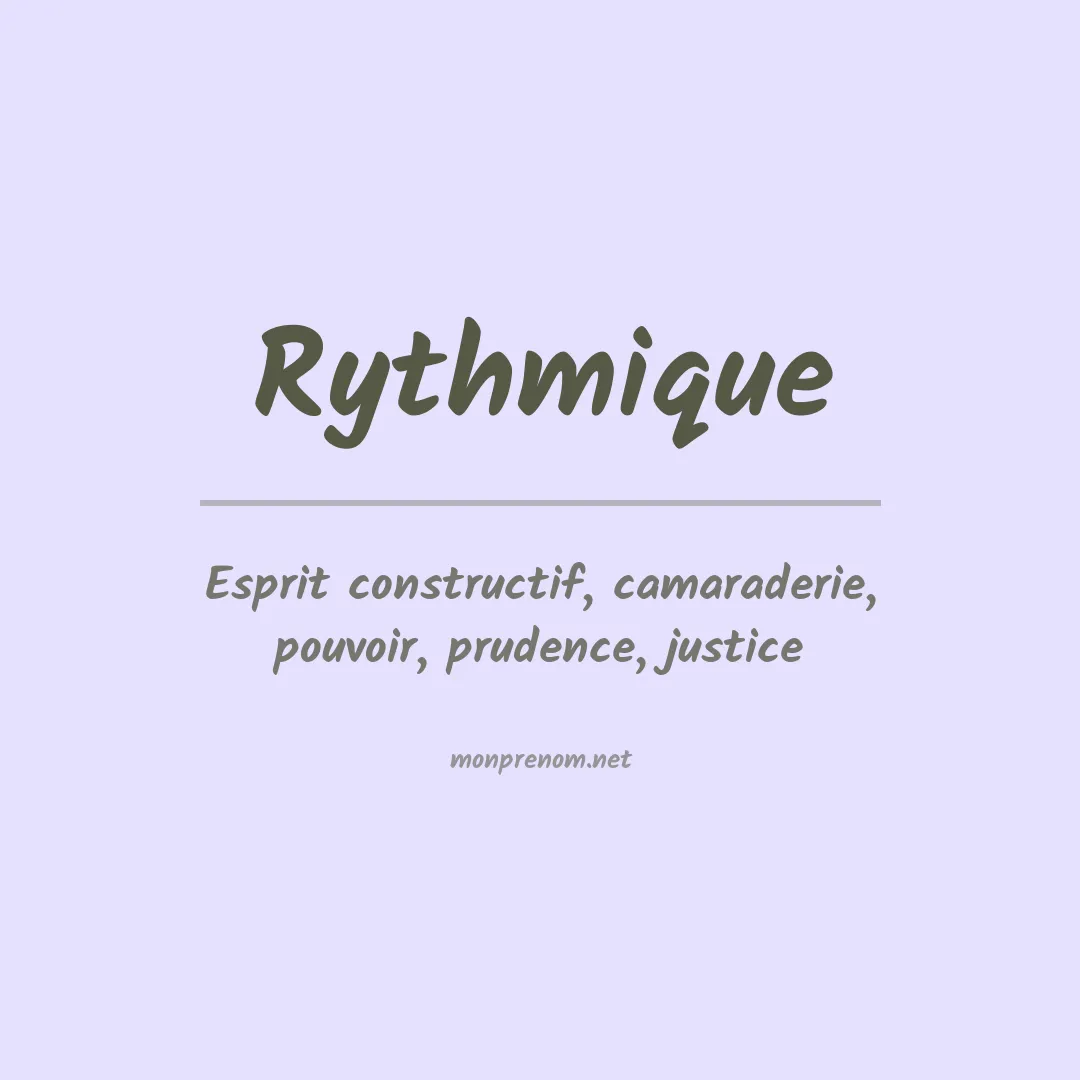 Signification du prénom Rythmique