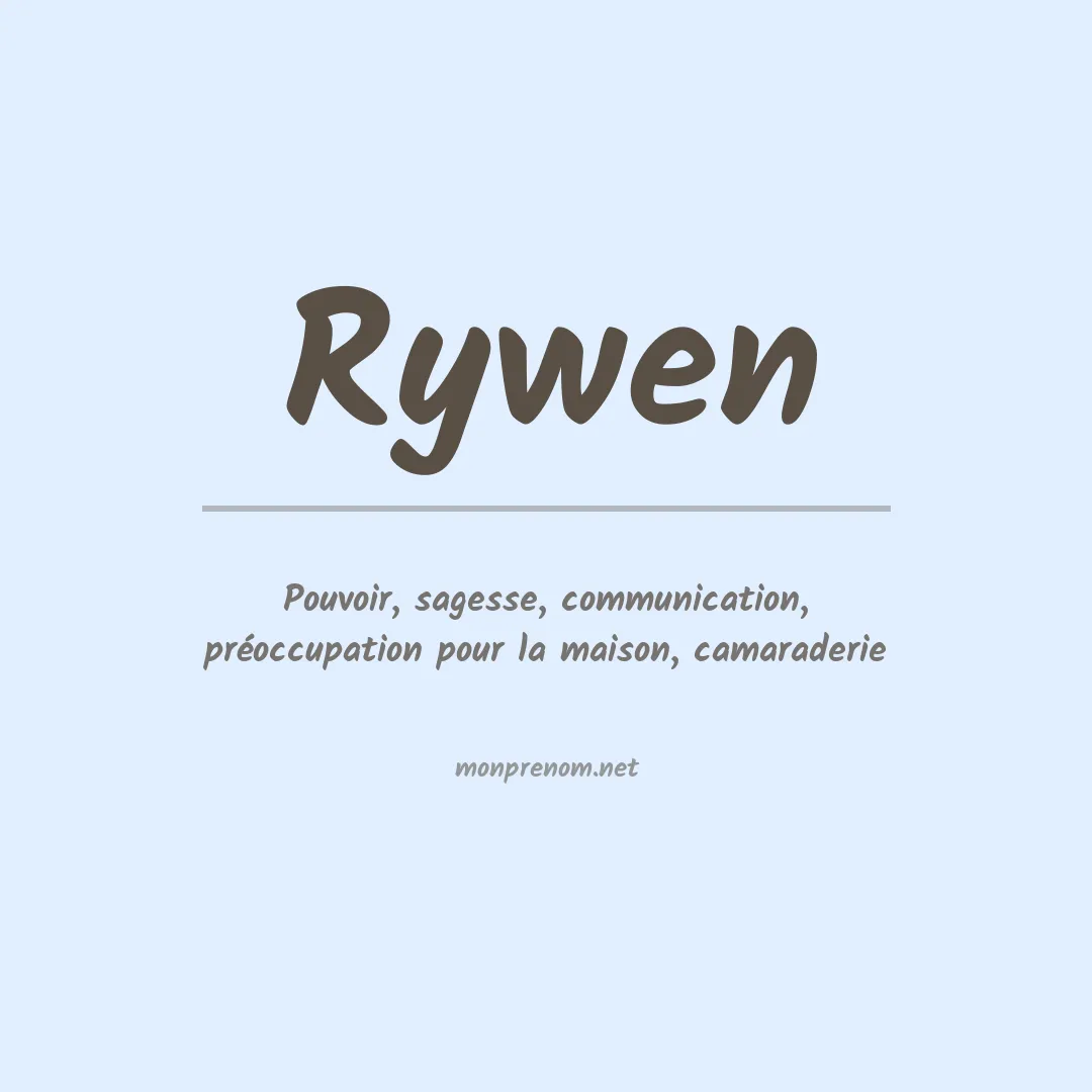 Signification du prénom Rywen