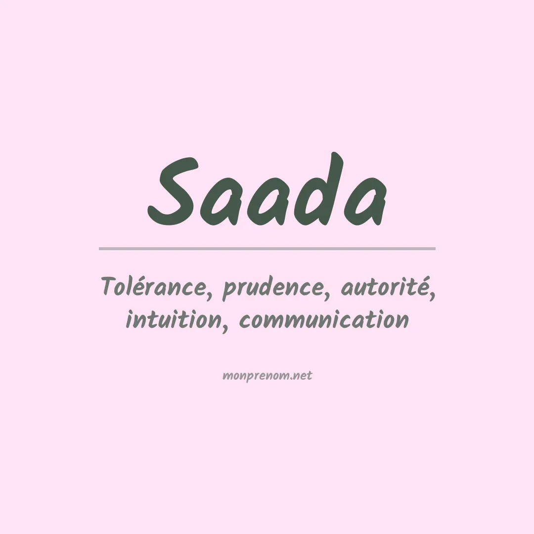 Prénom Saada