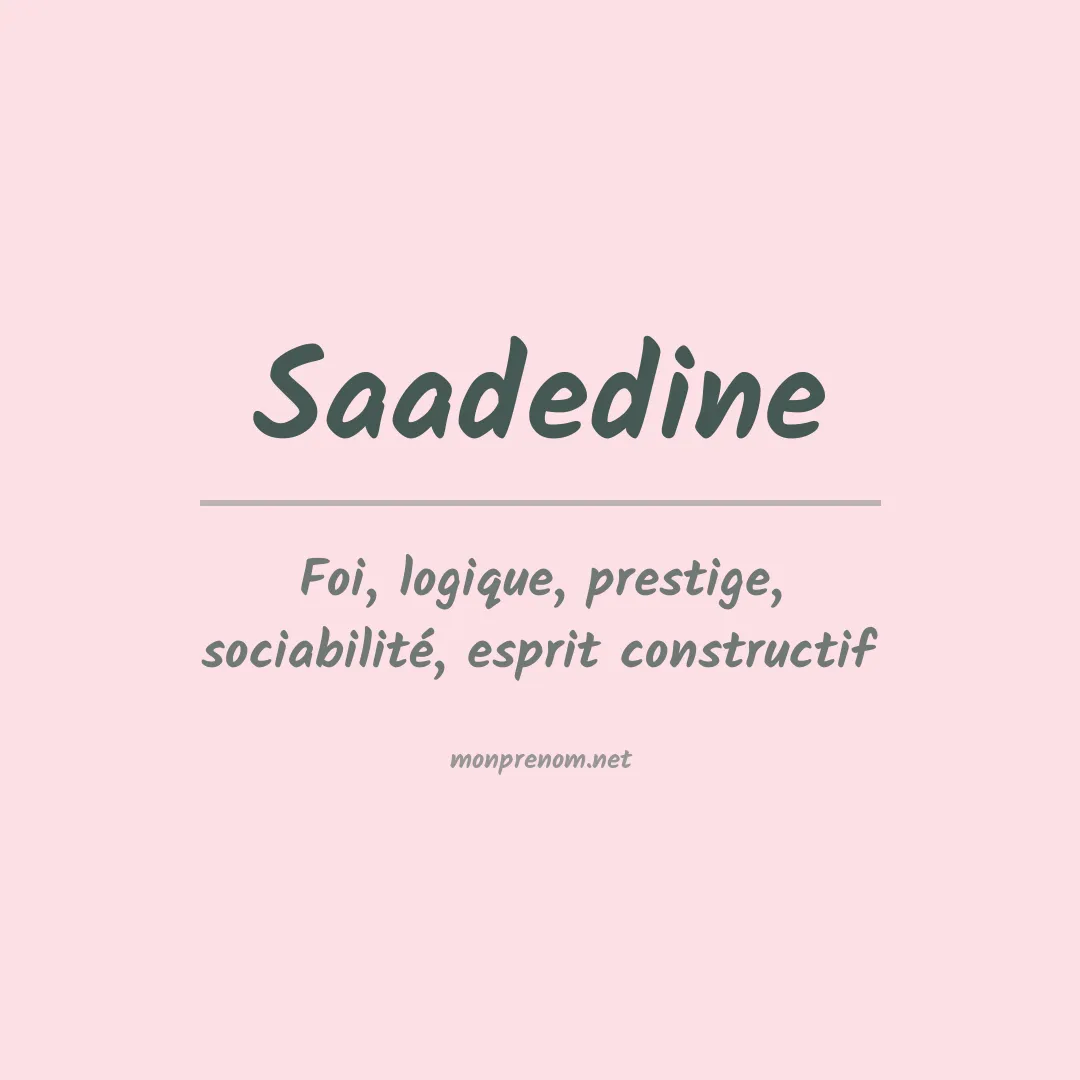 Signification du prénom Saadedine