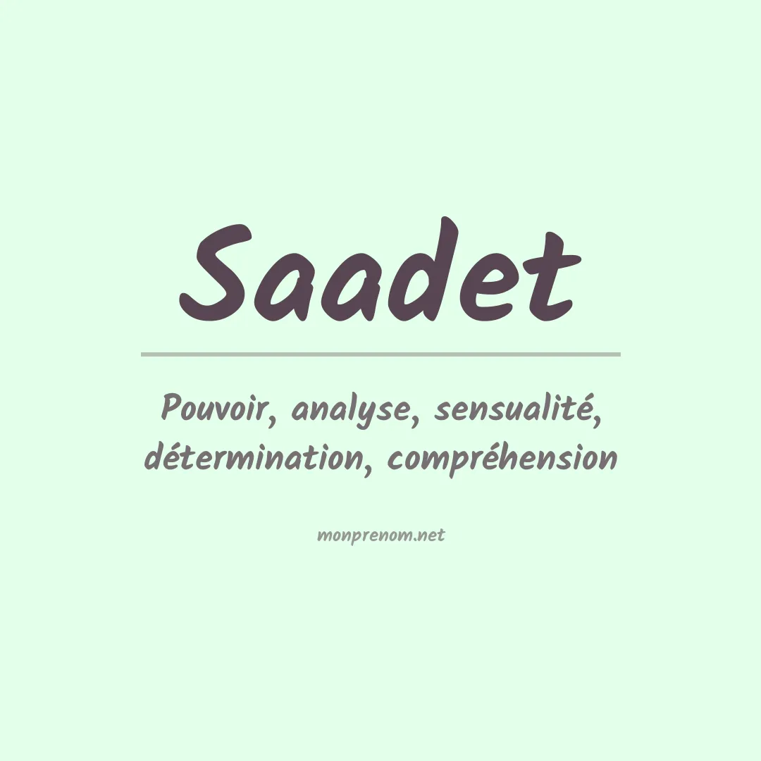 Prénom Saadet