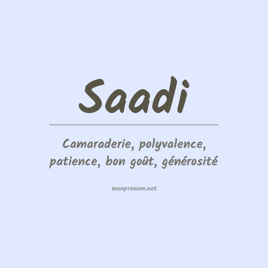 Prénom Saadi