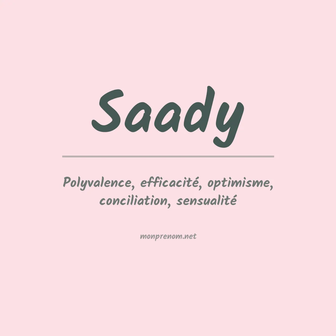Prénom Saady
