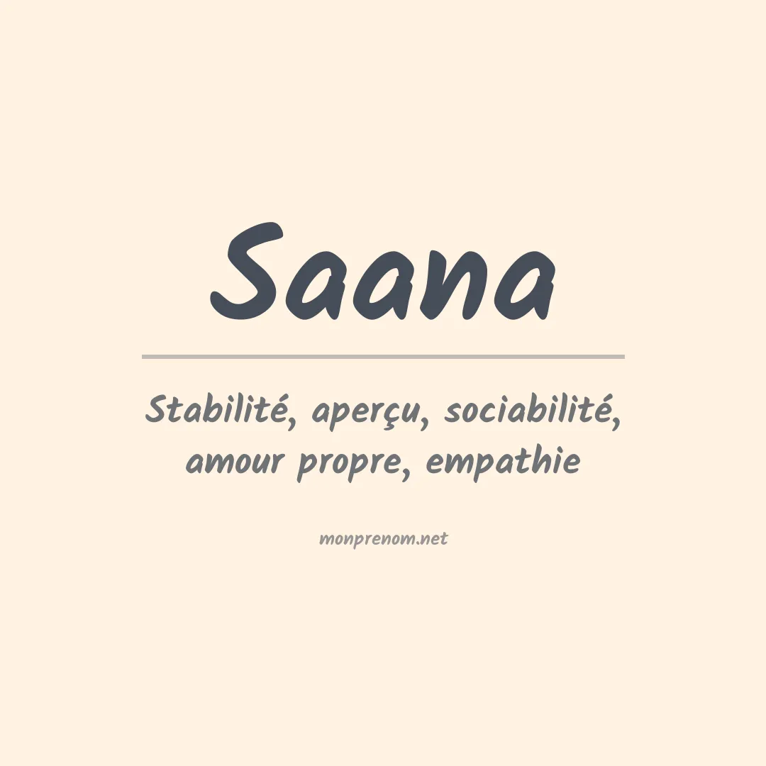 Prénom Saana