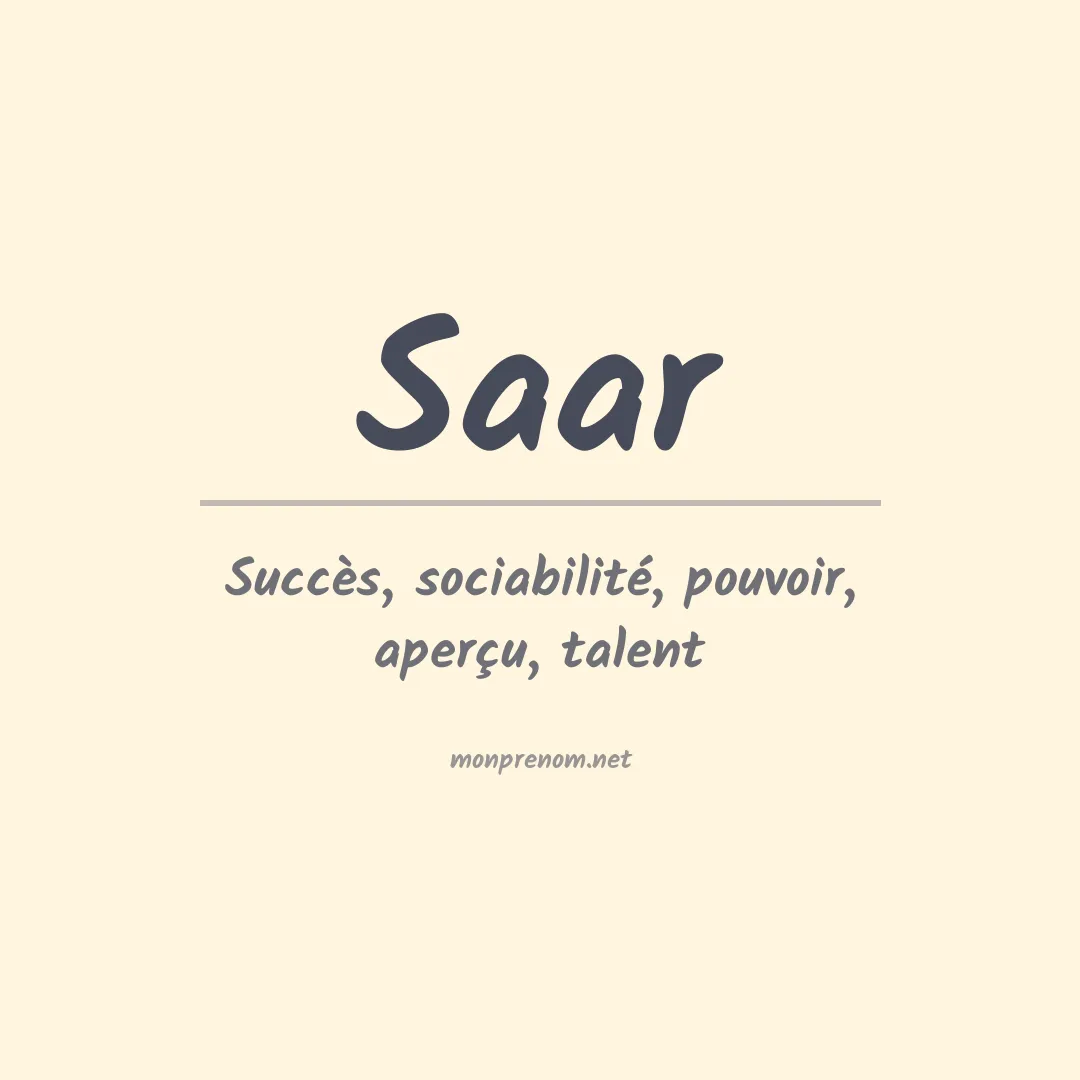 Prénom Saar
