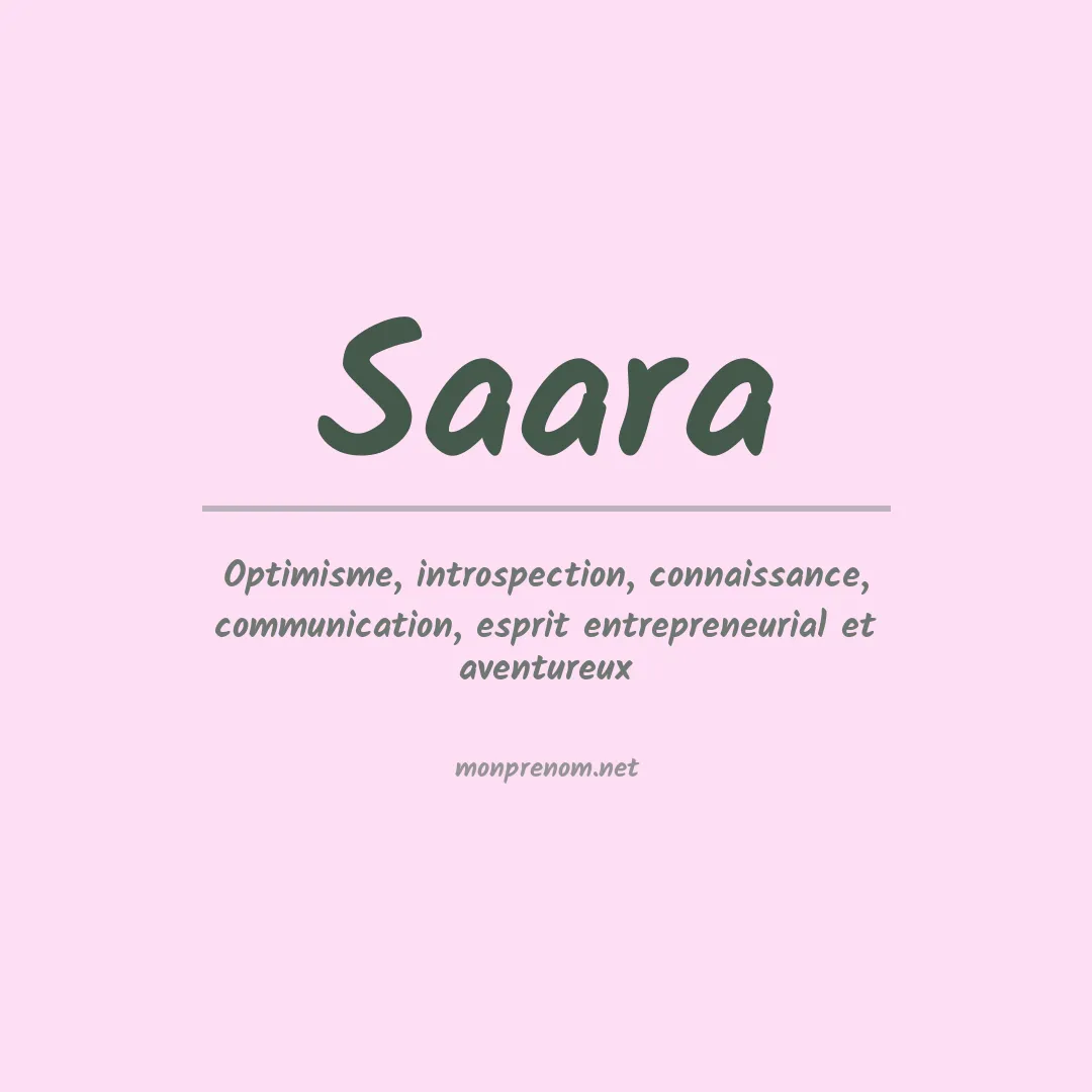 Prénom Saara