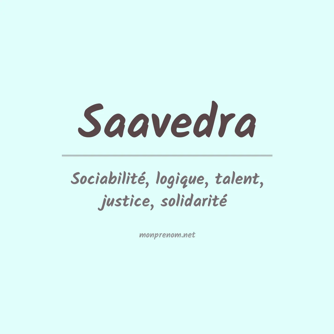 Prénom Saavedra