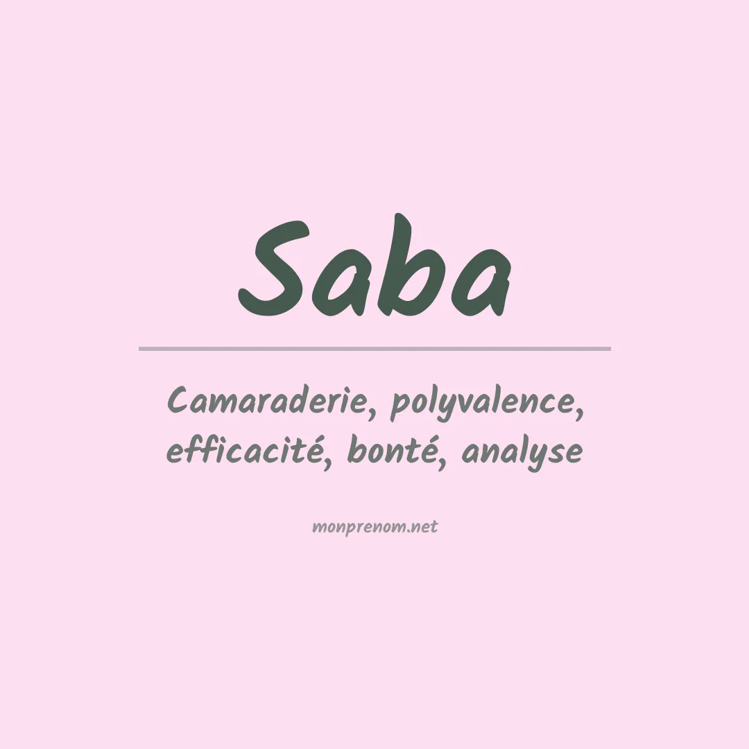 Prénom Saba