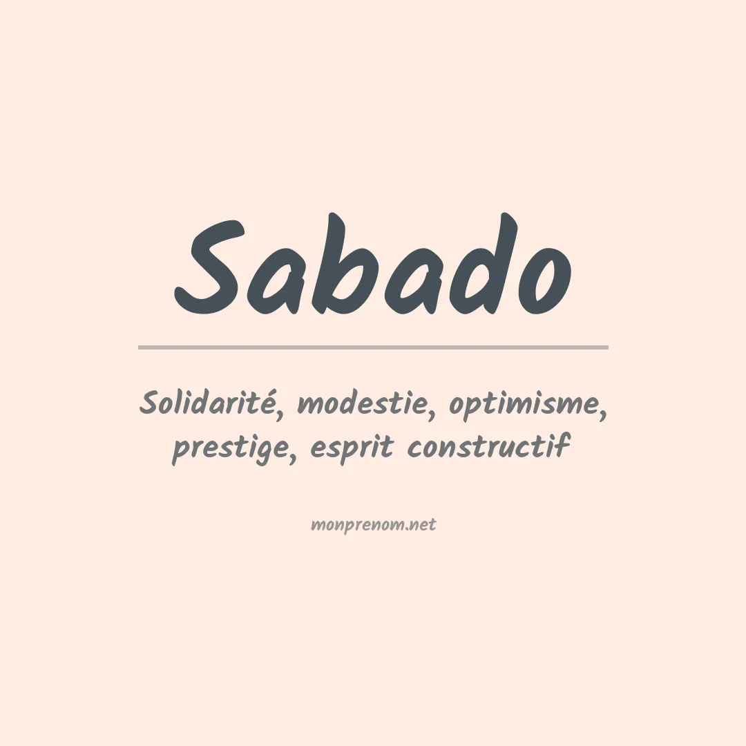 Prénom Sabado