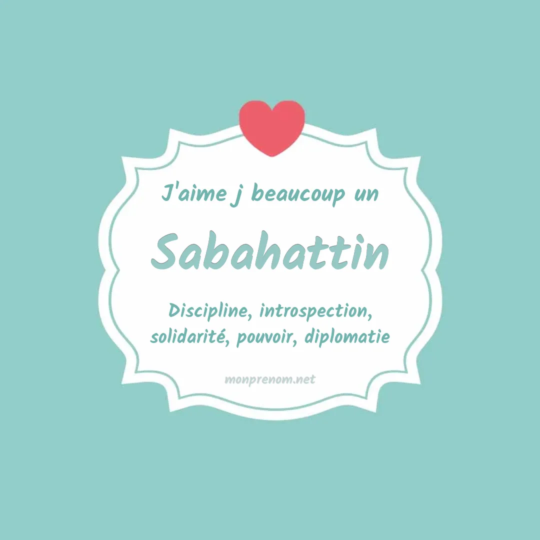 J'aime beaucoup Sabahattin