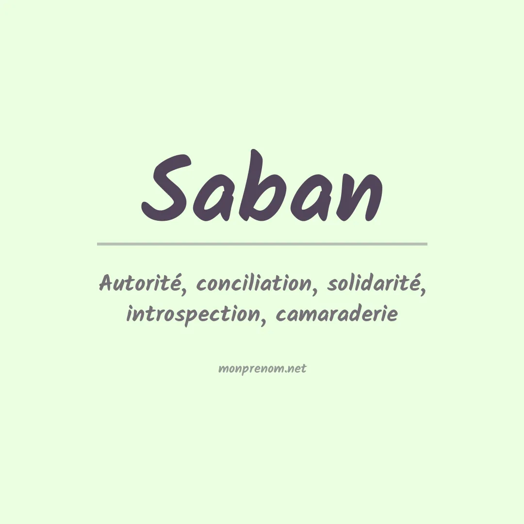 Prénom Saban