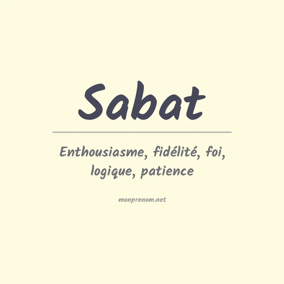 Prénom Sabat