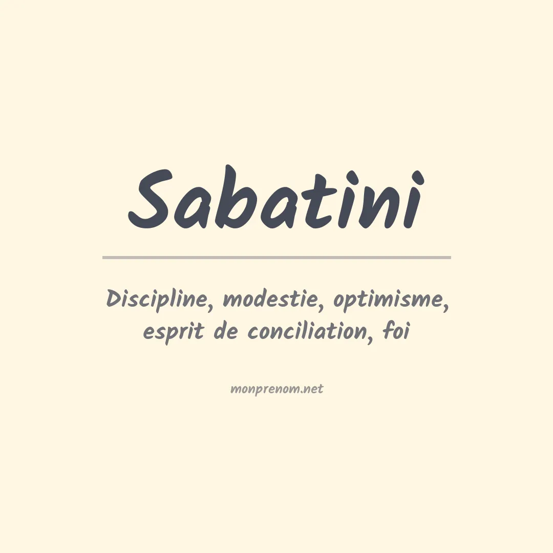 Prénom Sabatini