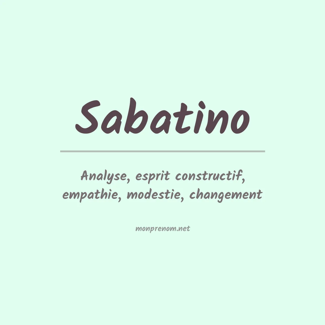 Prénom Sabatino