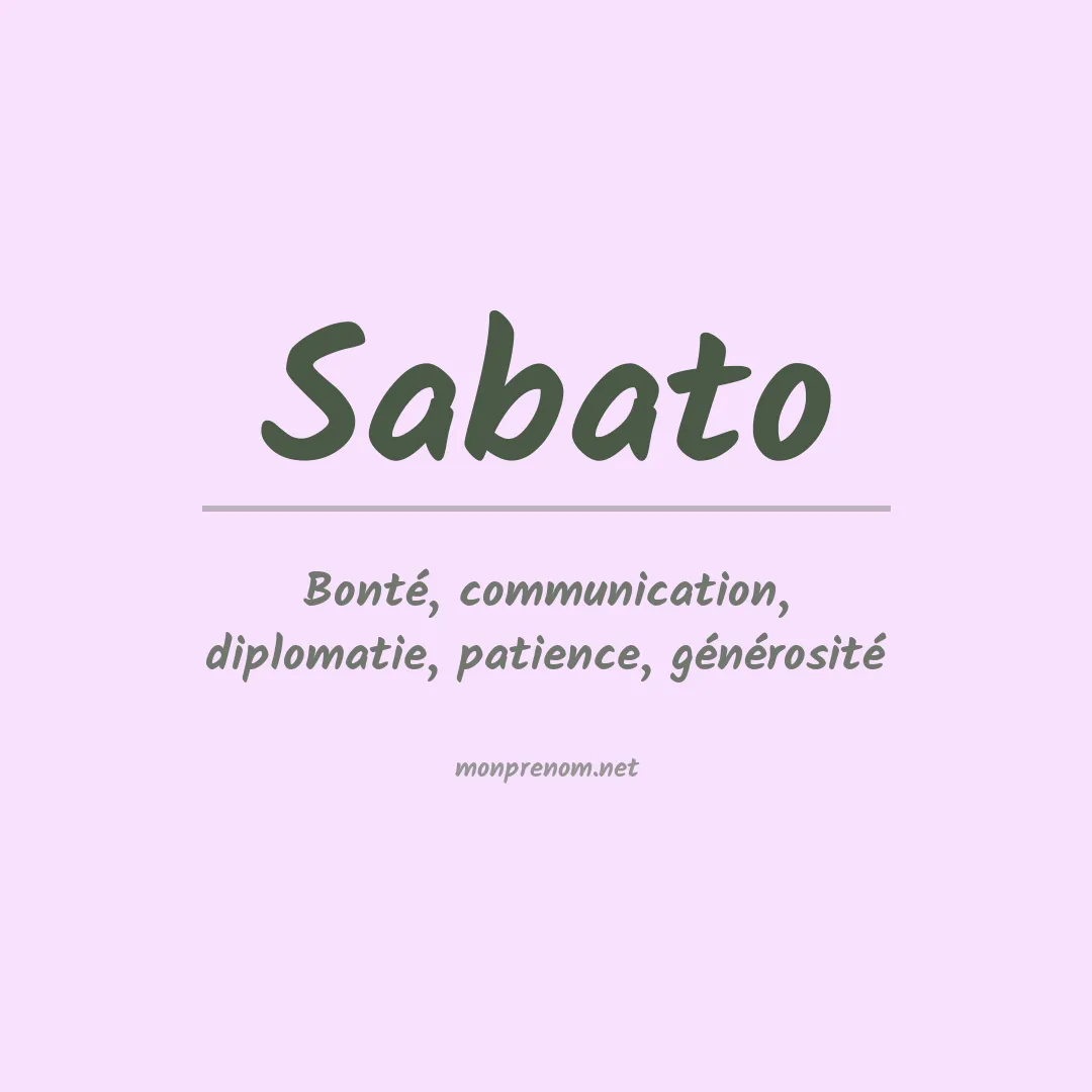 Prénom Sabato