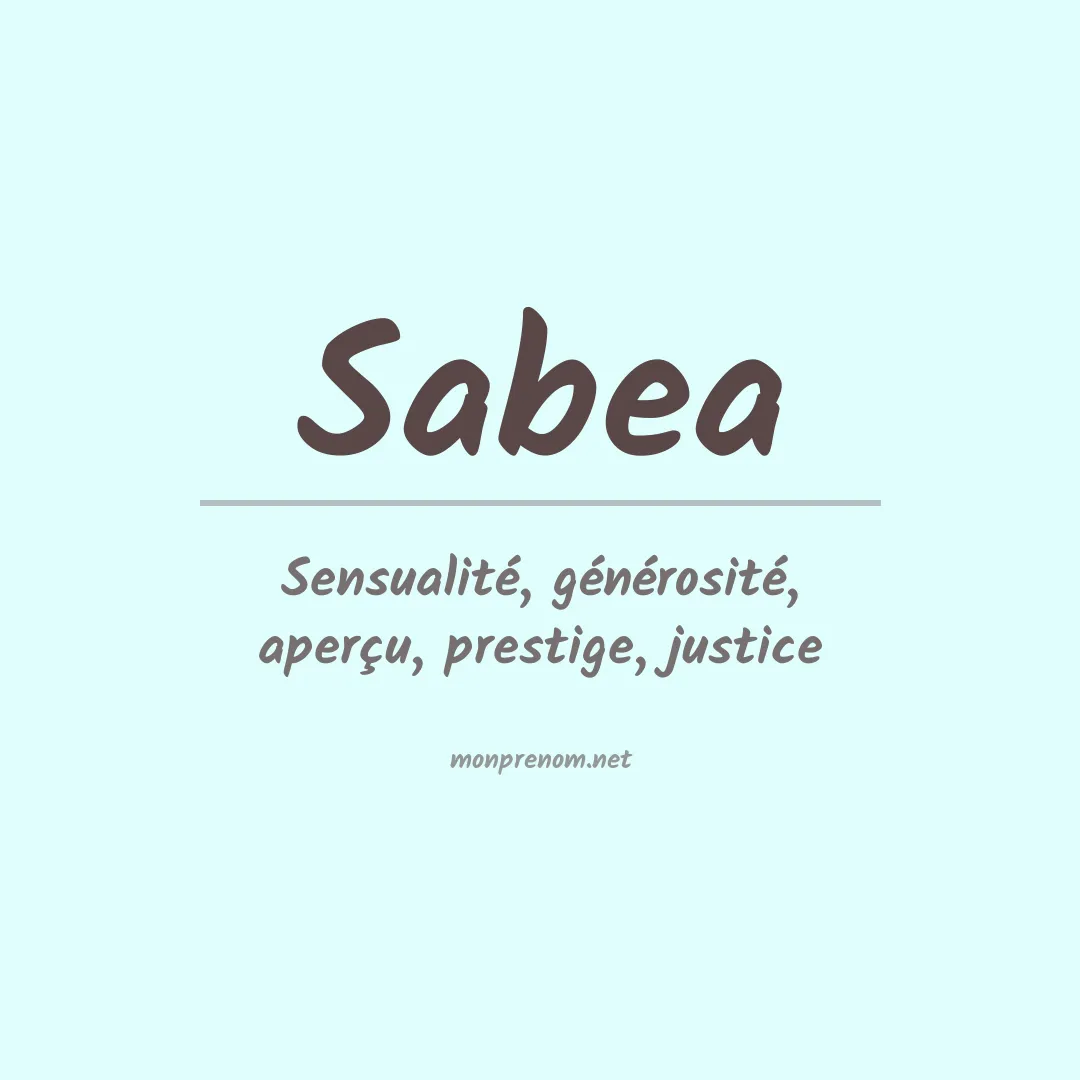 Signification du prénom Sabea