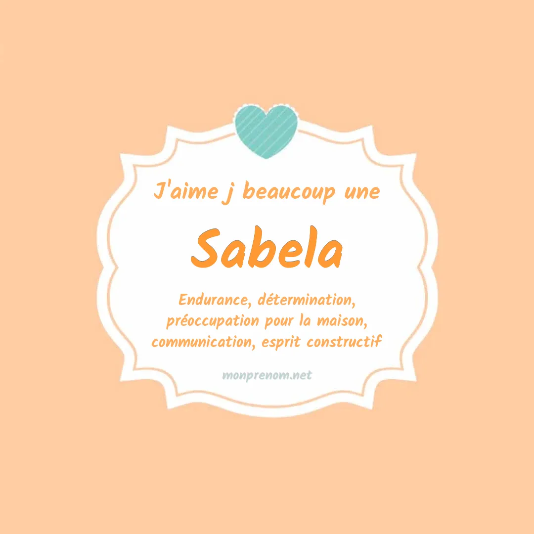 J'aime beaucoup Sabela