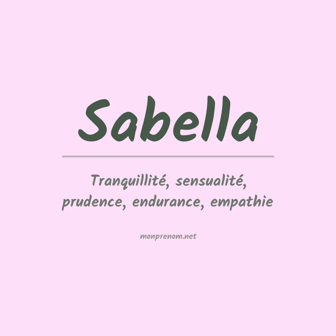 Prénom Sabella
