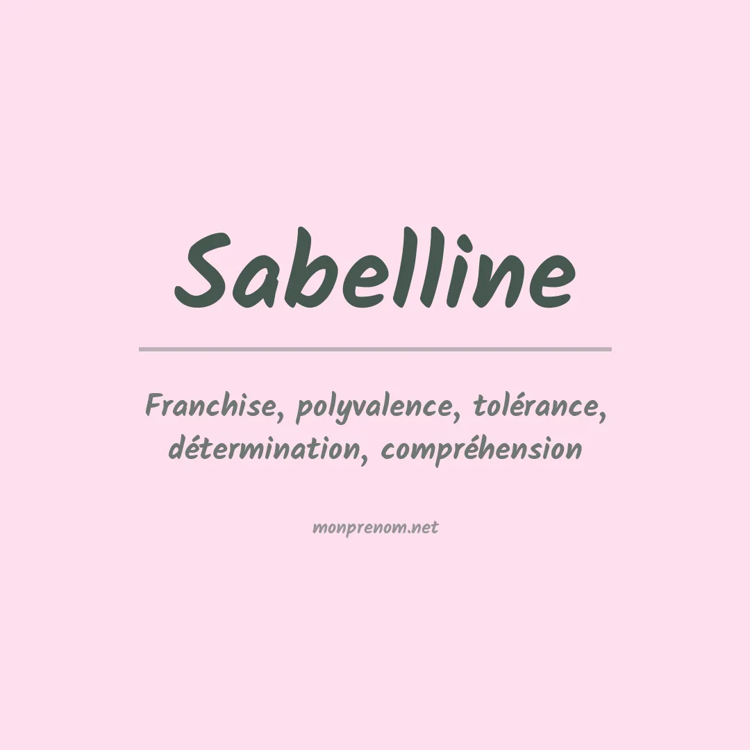 Signification du prénom Sabelline