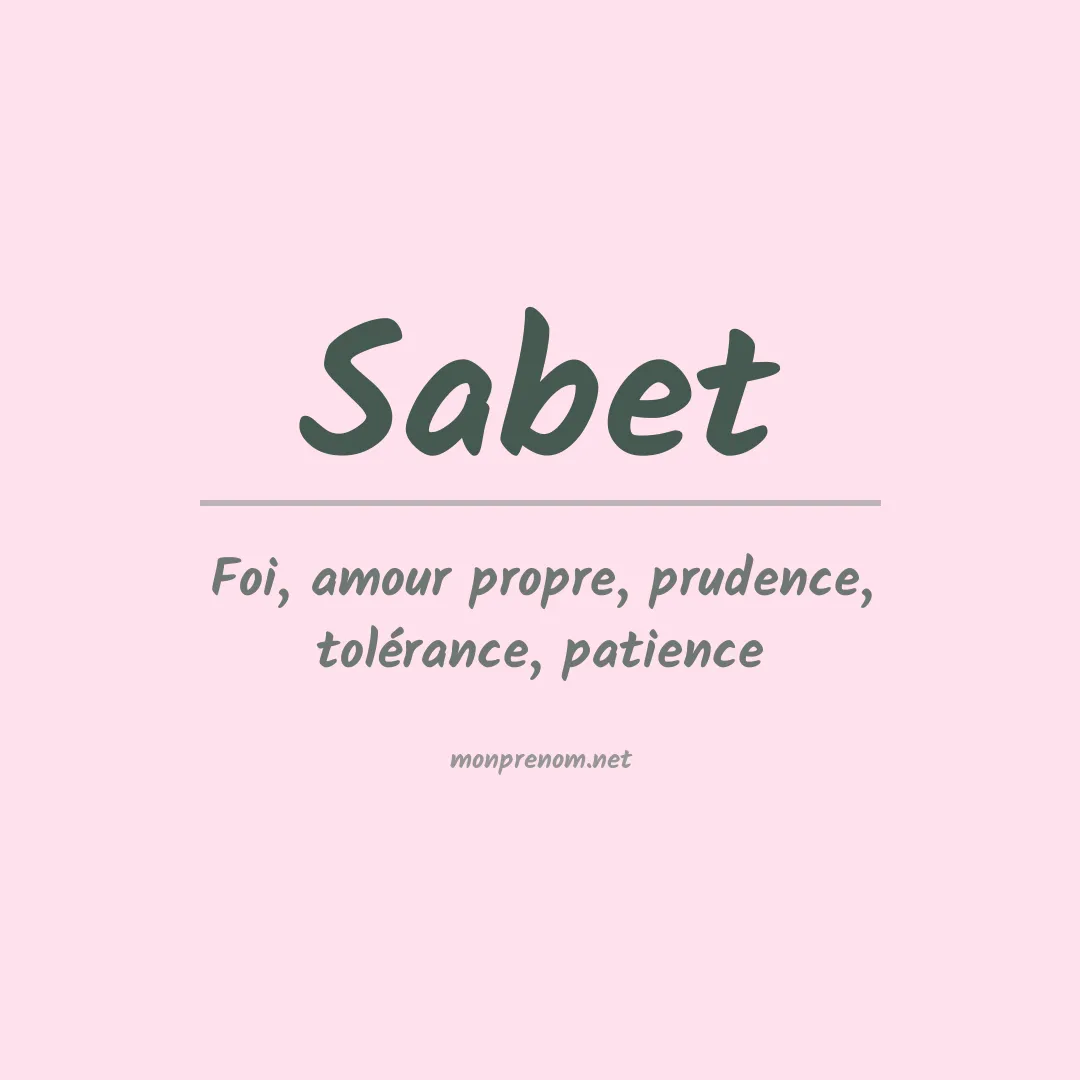 Prénom Sabet