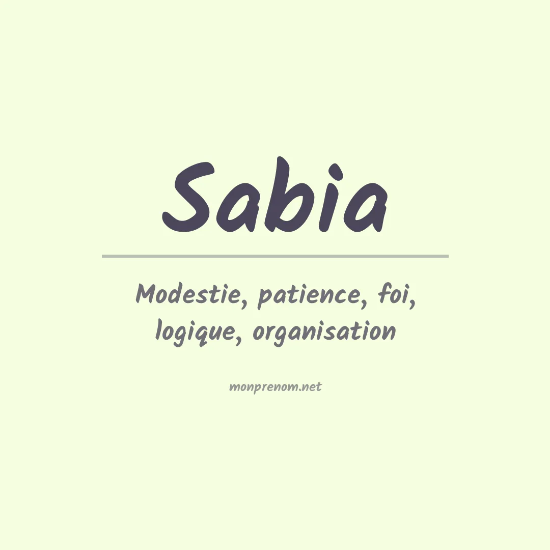 Prénom Sabia