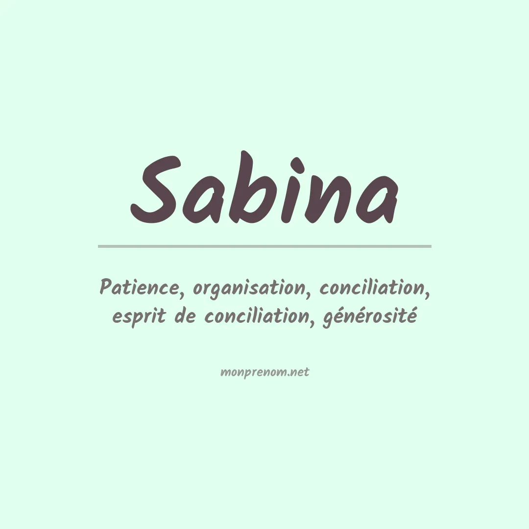 Prénom Sabina