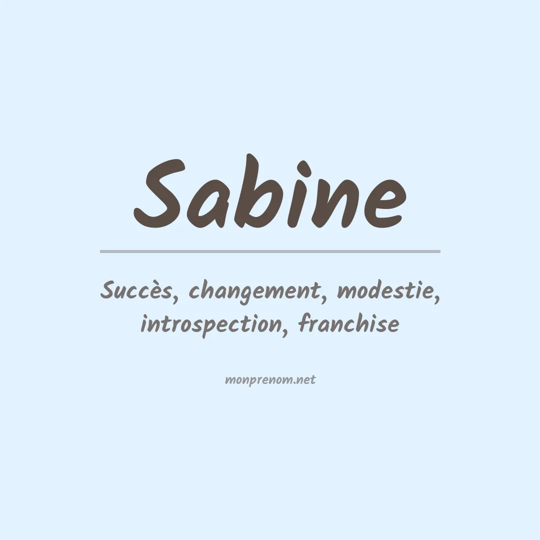 Prénom Sabine