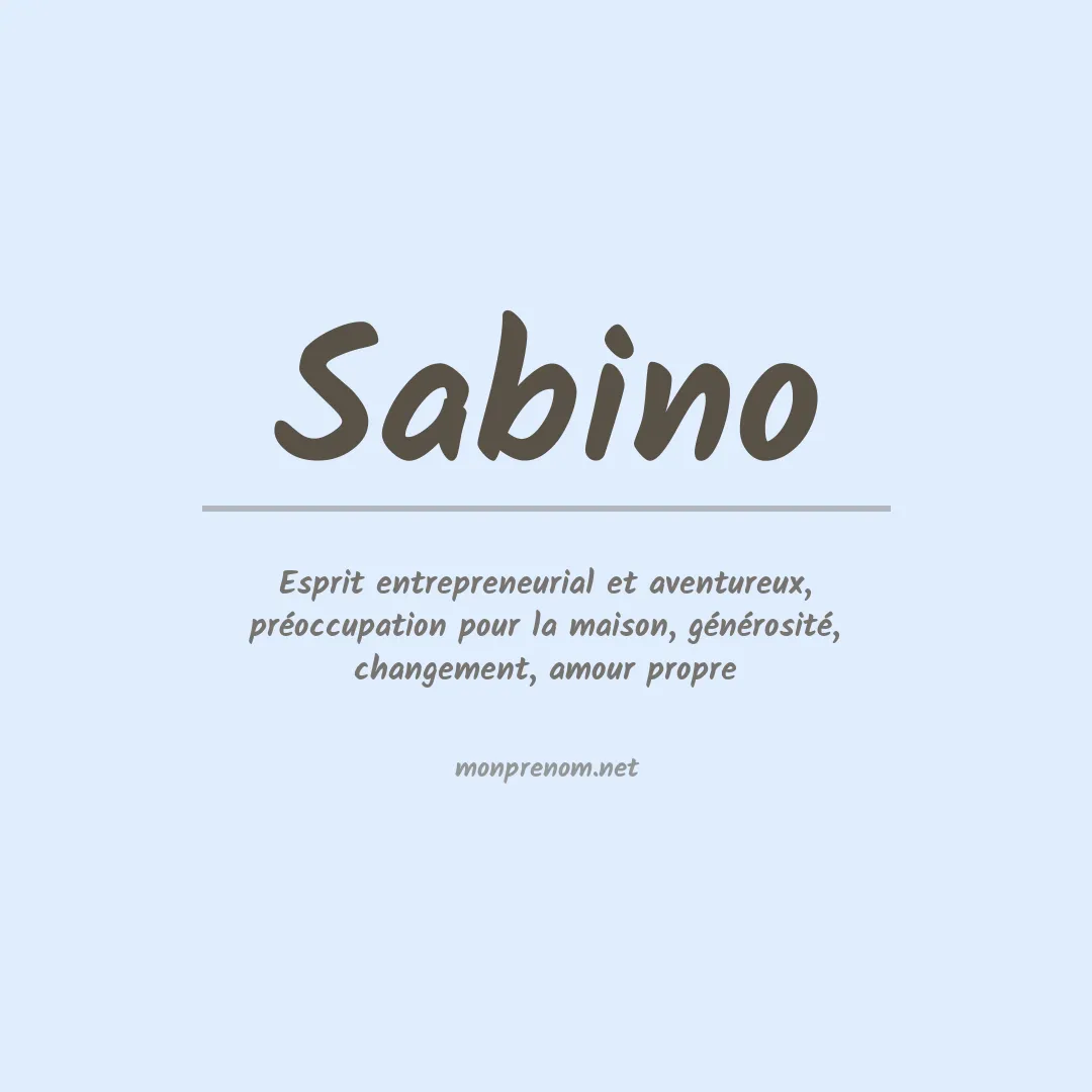 Prénom Sabino