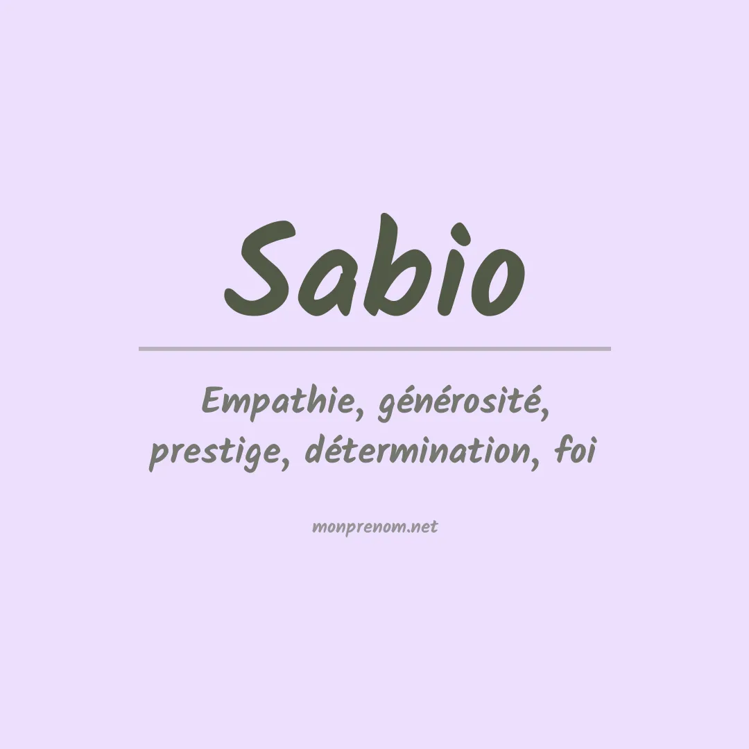 Prénom Sabio