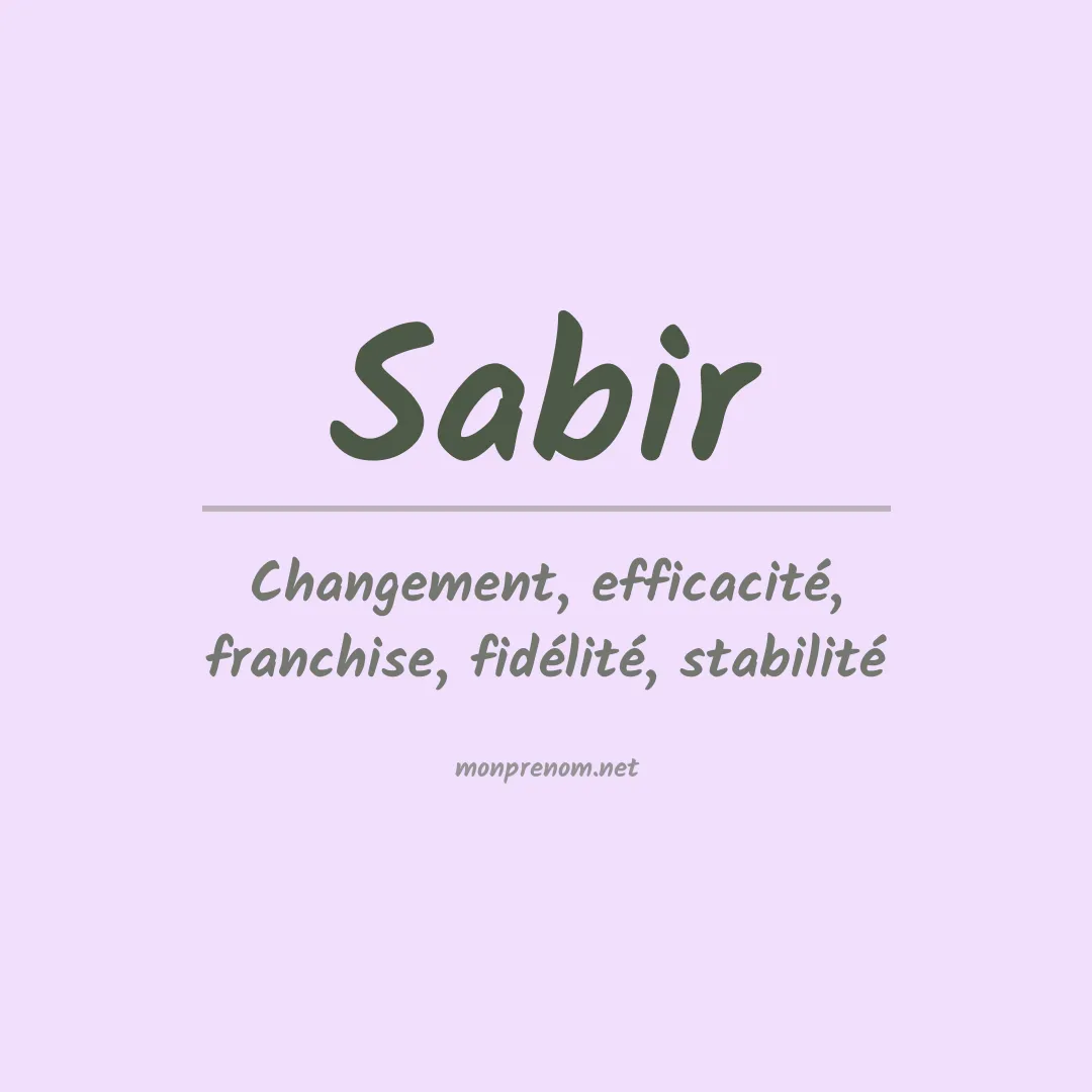 Prénom Sabir