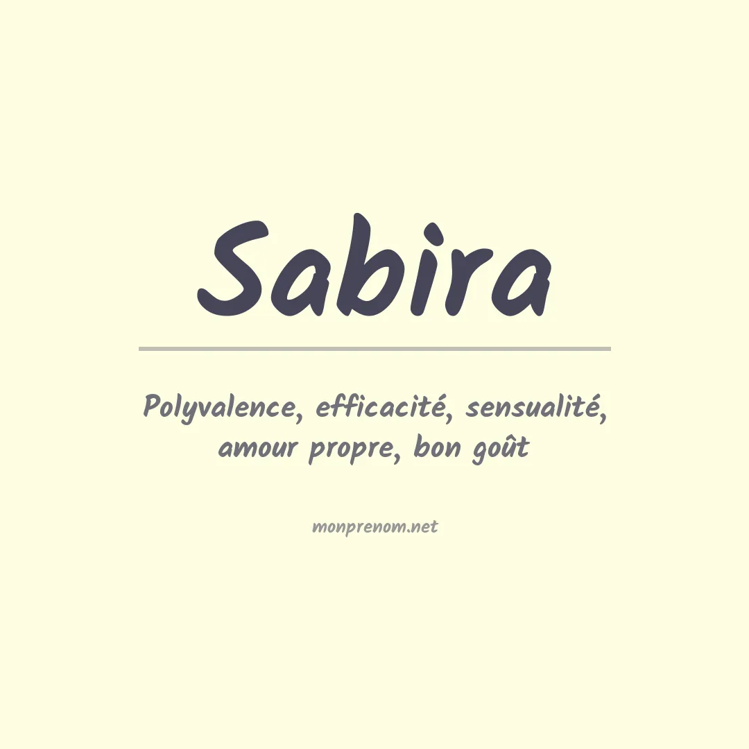 Signification du prénom Sabira