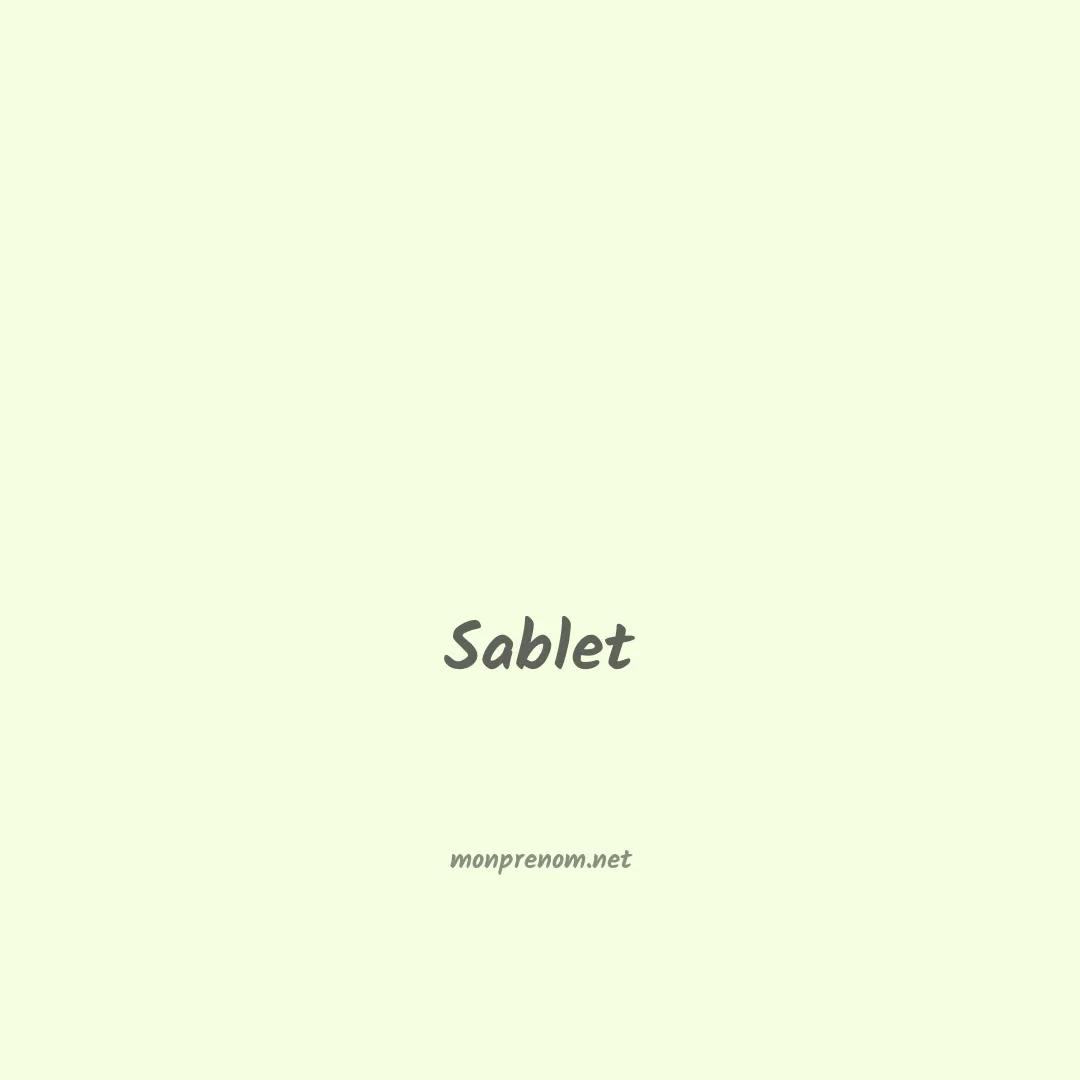Sablet en chinois