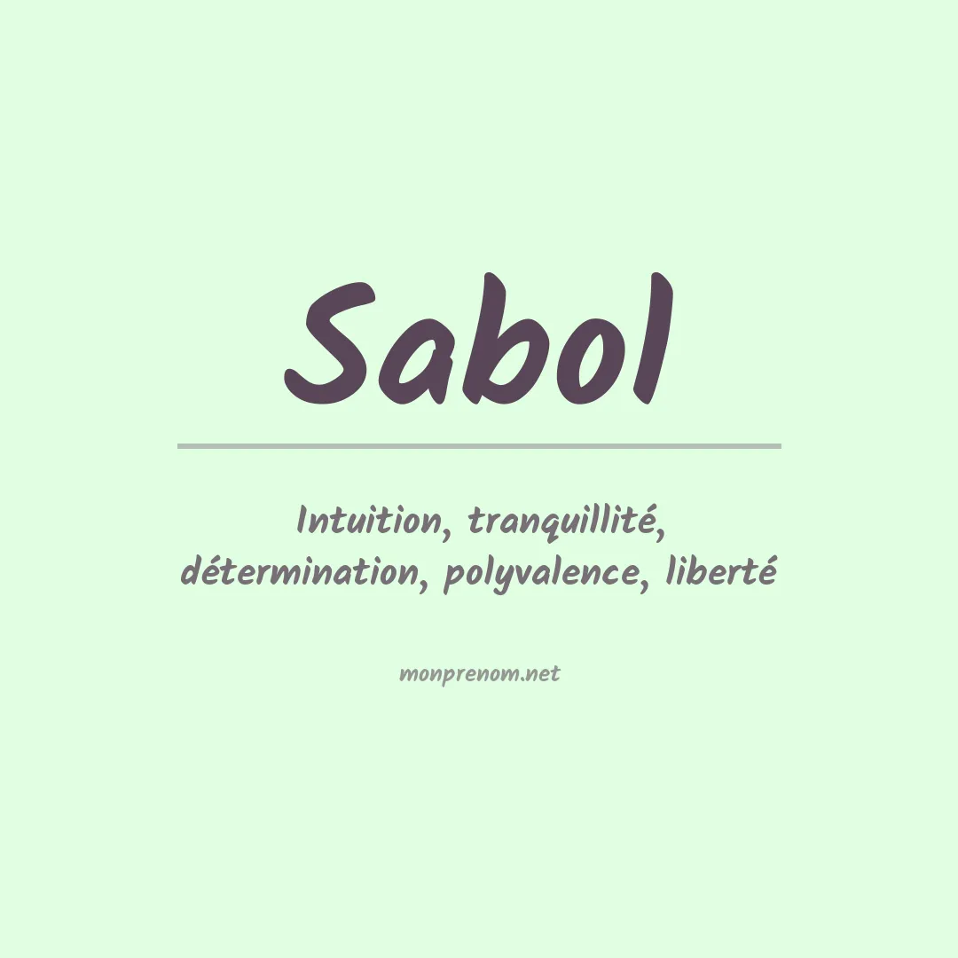 Prénom Sabol