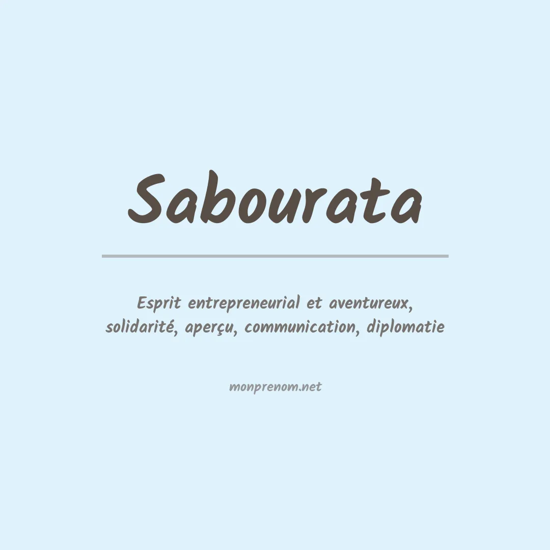 Signification du prénom Sabourata