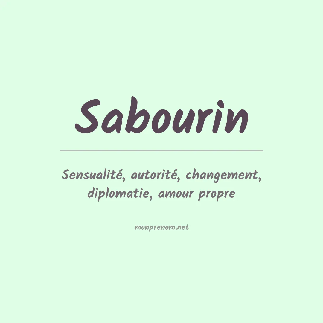 Prénom Sabourin
