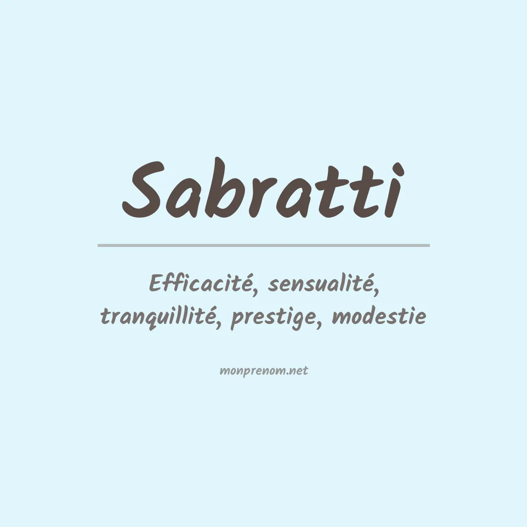 Prénom Sabratti