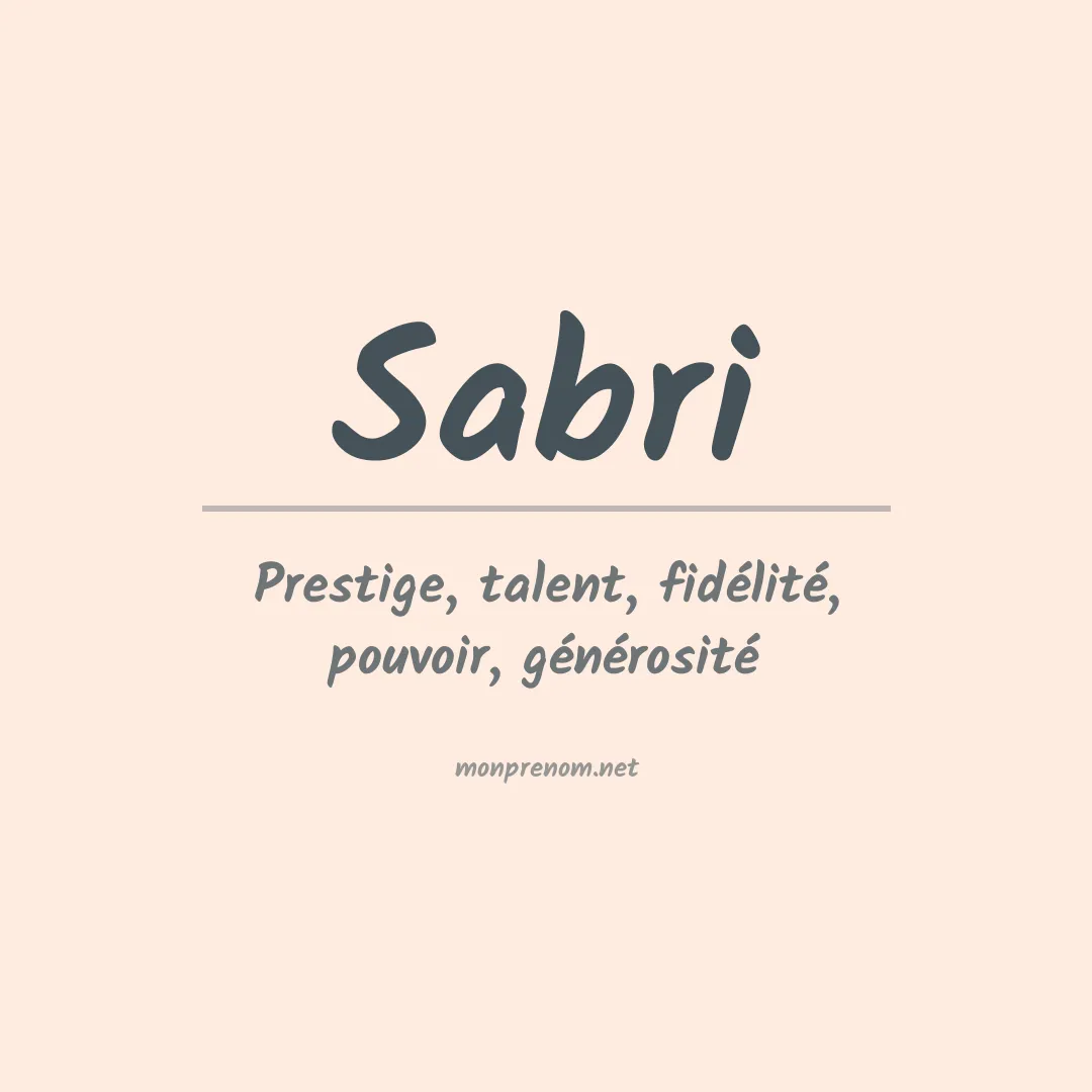 Prénom Sabri