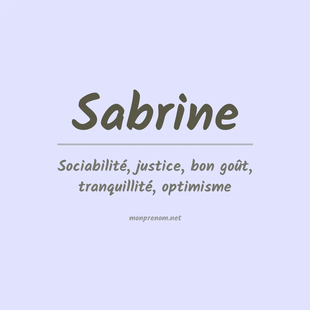 Prénom Sabrine